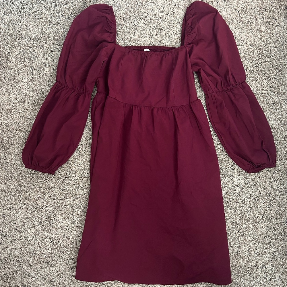 Amazon Maroon Mini Dress Size XS